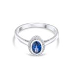 Sapphire Halo Ring