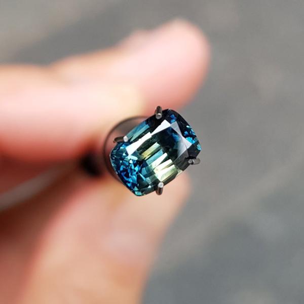 1.21ct Cushion Parti Sapphire